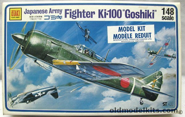 Otaki 1/48 Kawasaki Goshikisen Ki-100 - With Markings for Three Aircraft, 13 plastic model kit
